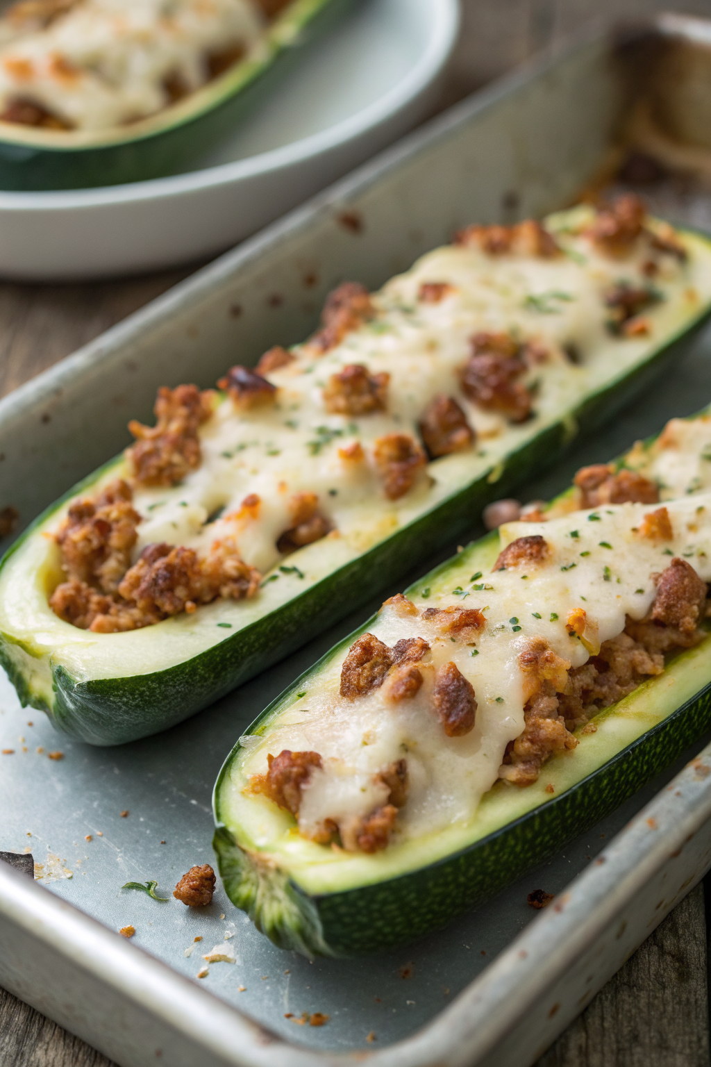 Cheesy Garlic Zucchini Steaks Recipe