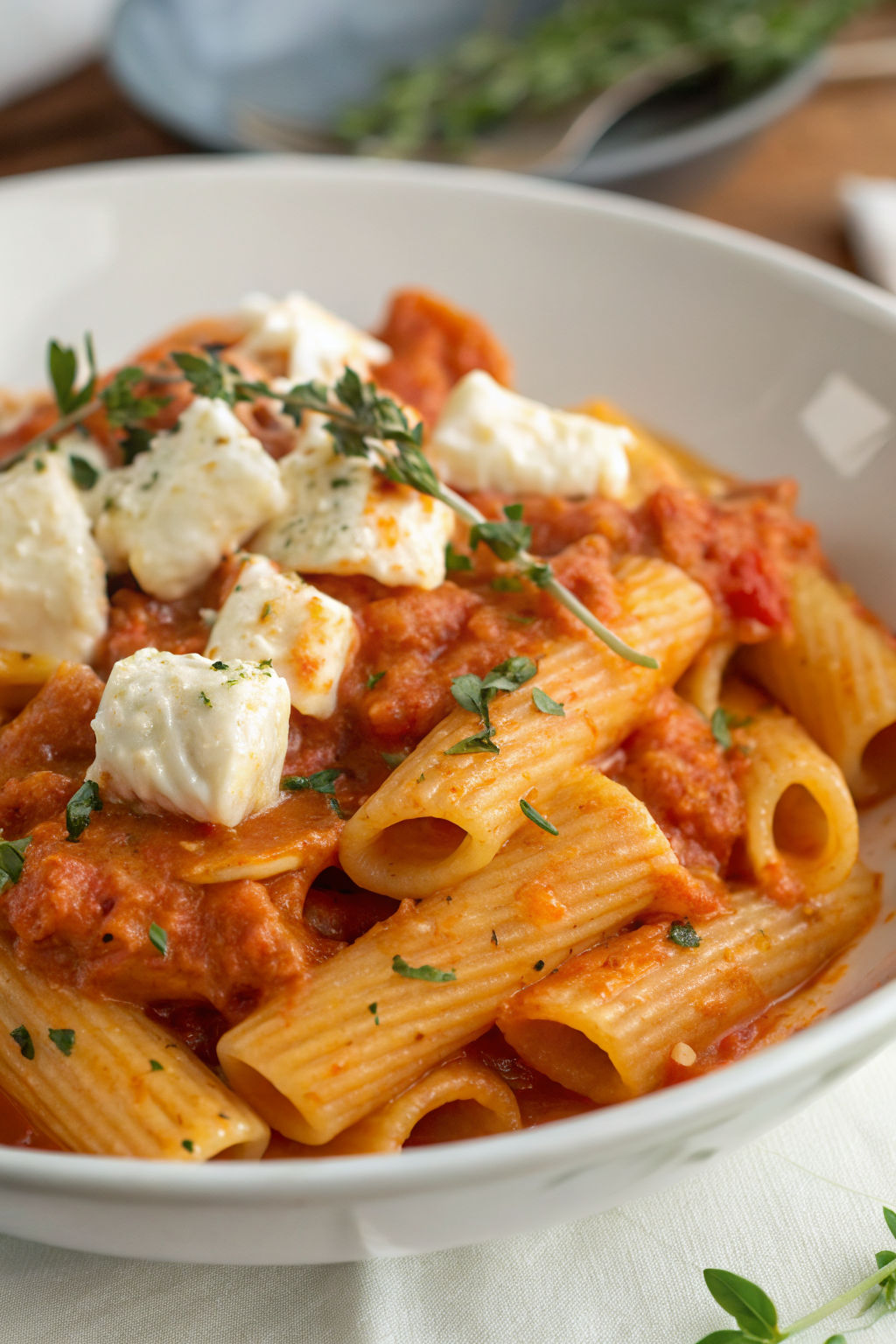 Cream-free Tomato Rigatoni Pasta Recipe