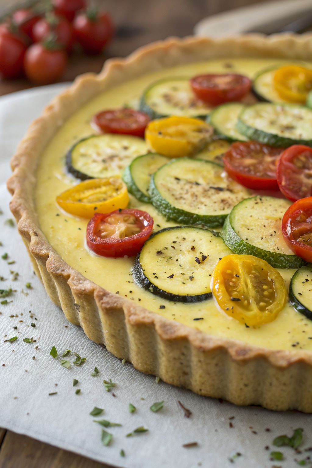 Crustless Garden Vegetable Quiche Recipe
