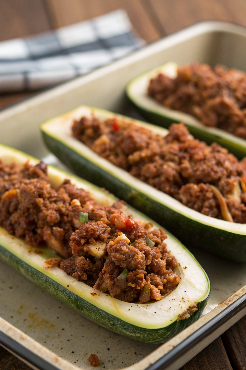 Easy Ground Beef Zucchini Boats Recipe