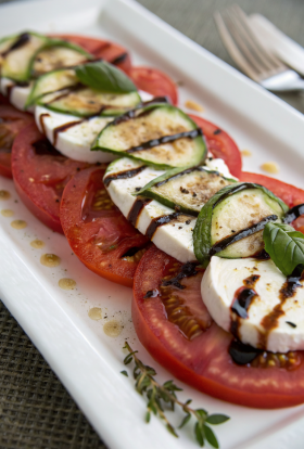 Grilled Zucchini Caprese Salad