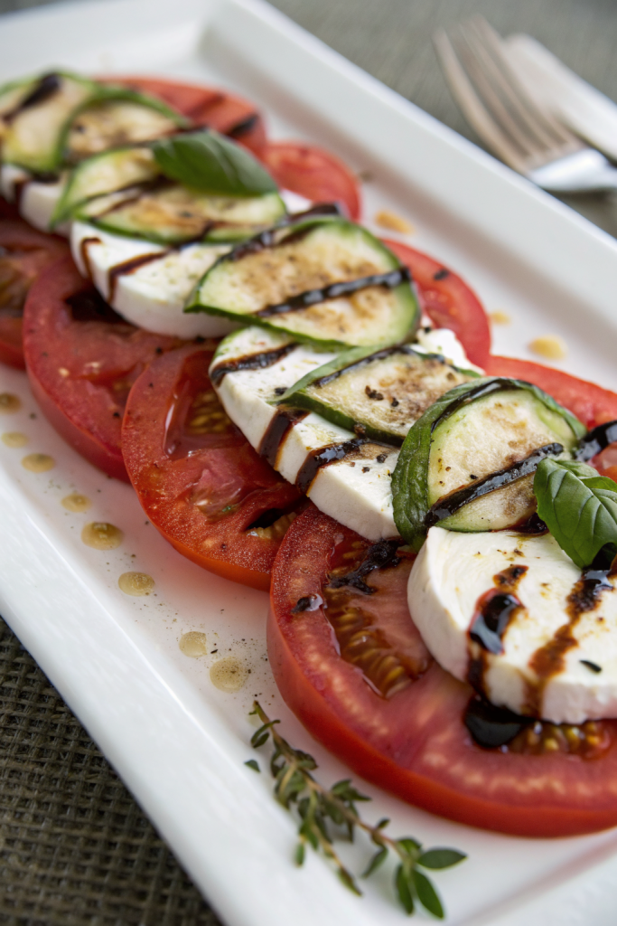 Grilled Zucchini Caprese Salad
