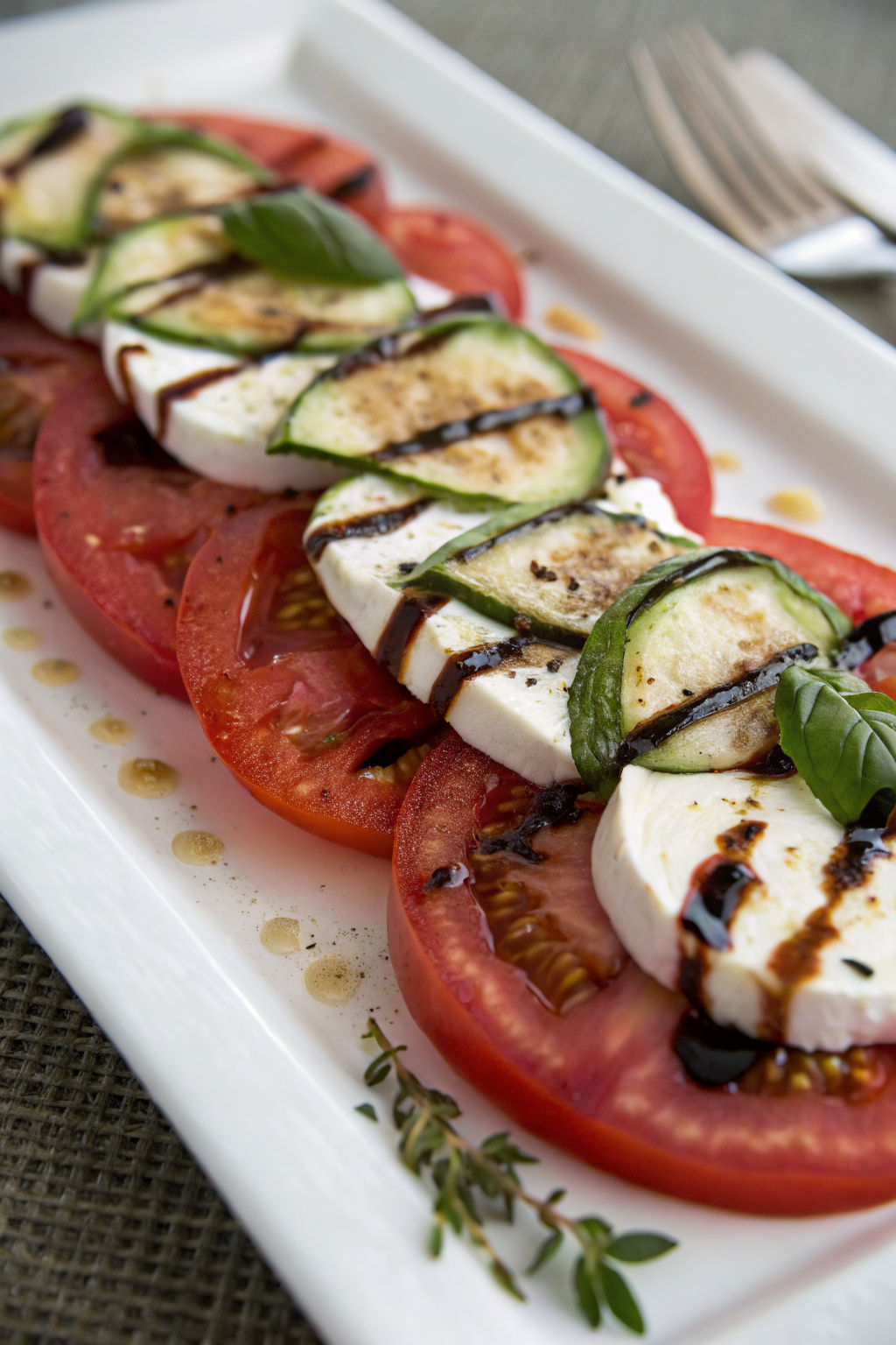 Grilled Zucchini Caprese Salad