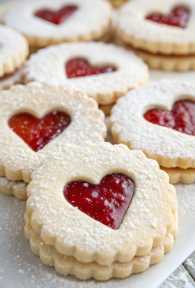 Heart Shaped Jam Cookies Recipe