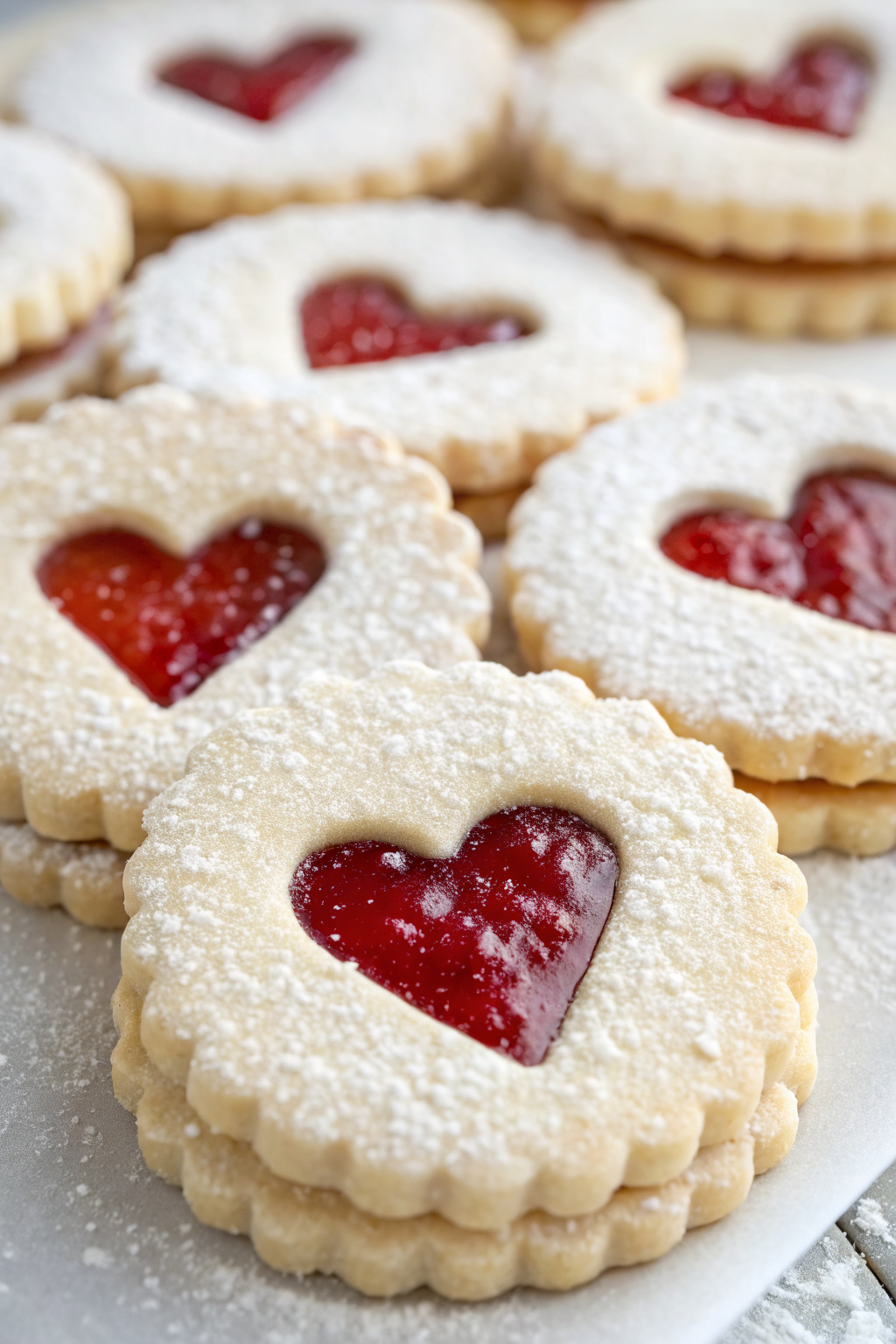 Heart Shaped Jam Cookies Recipe