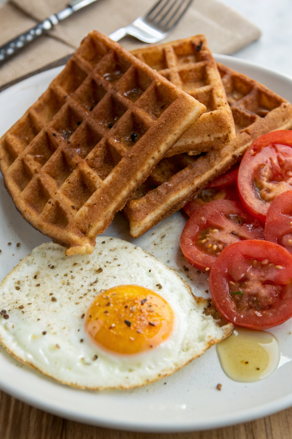 Keto Cheddar Zucchini Waffles Recipe
