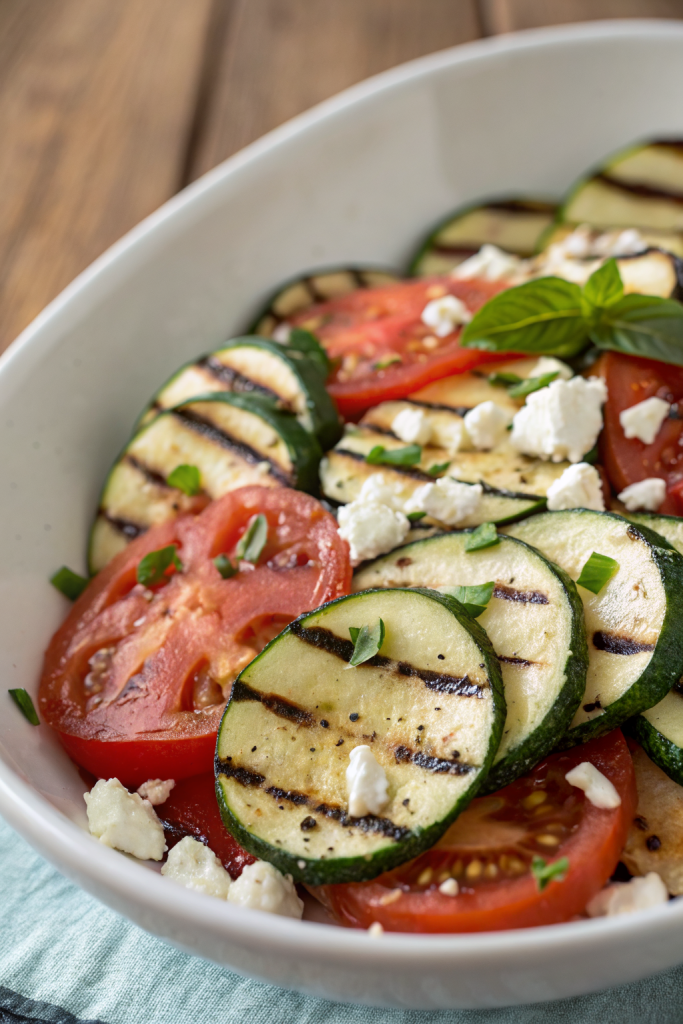 Mediterranean Style Grilled Zucchini Salad
