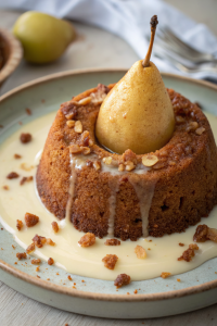 Poached Pear Cardamom Cakes Recipe