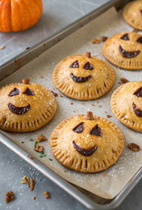 Pumpkin Shaped Mini Apple Pies Recipe