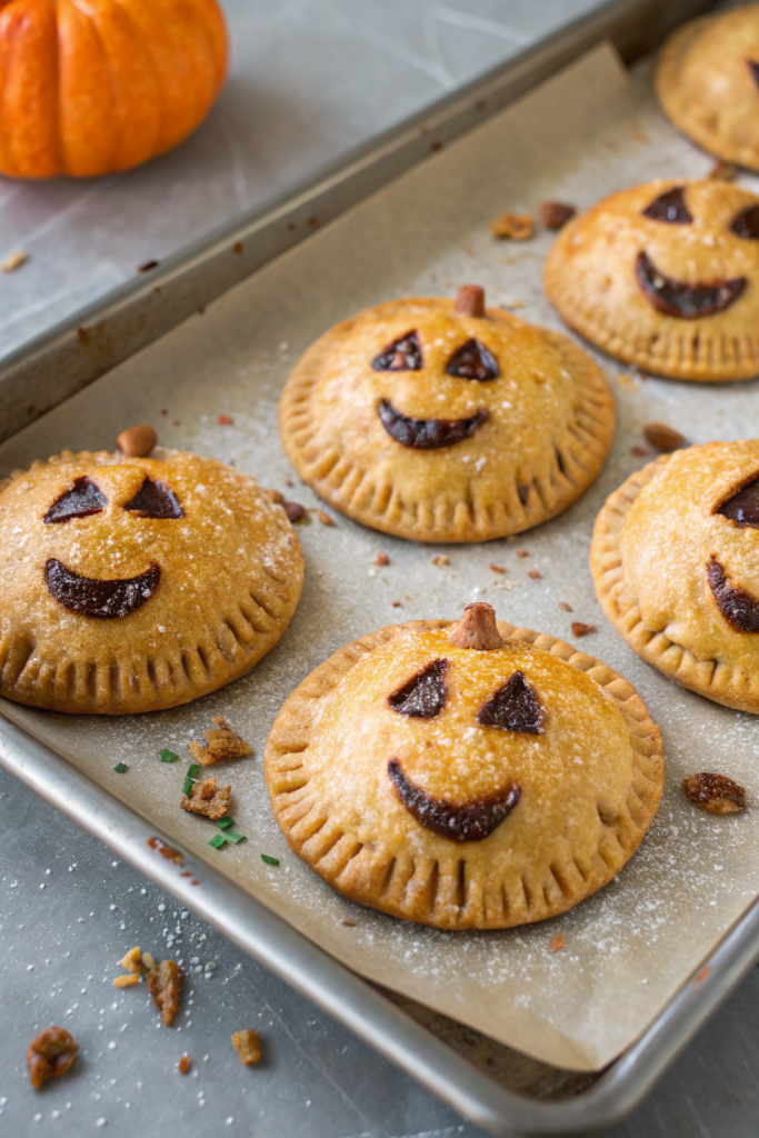 Pumpkin Shaped Mini Apple Pies Recipe
