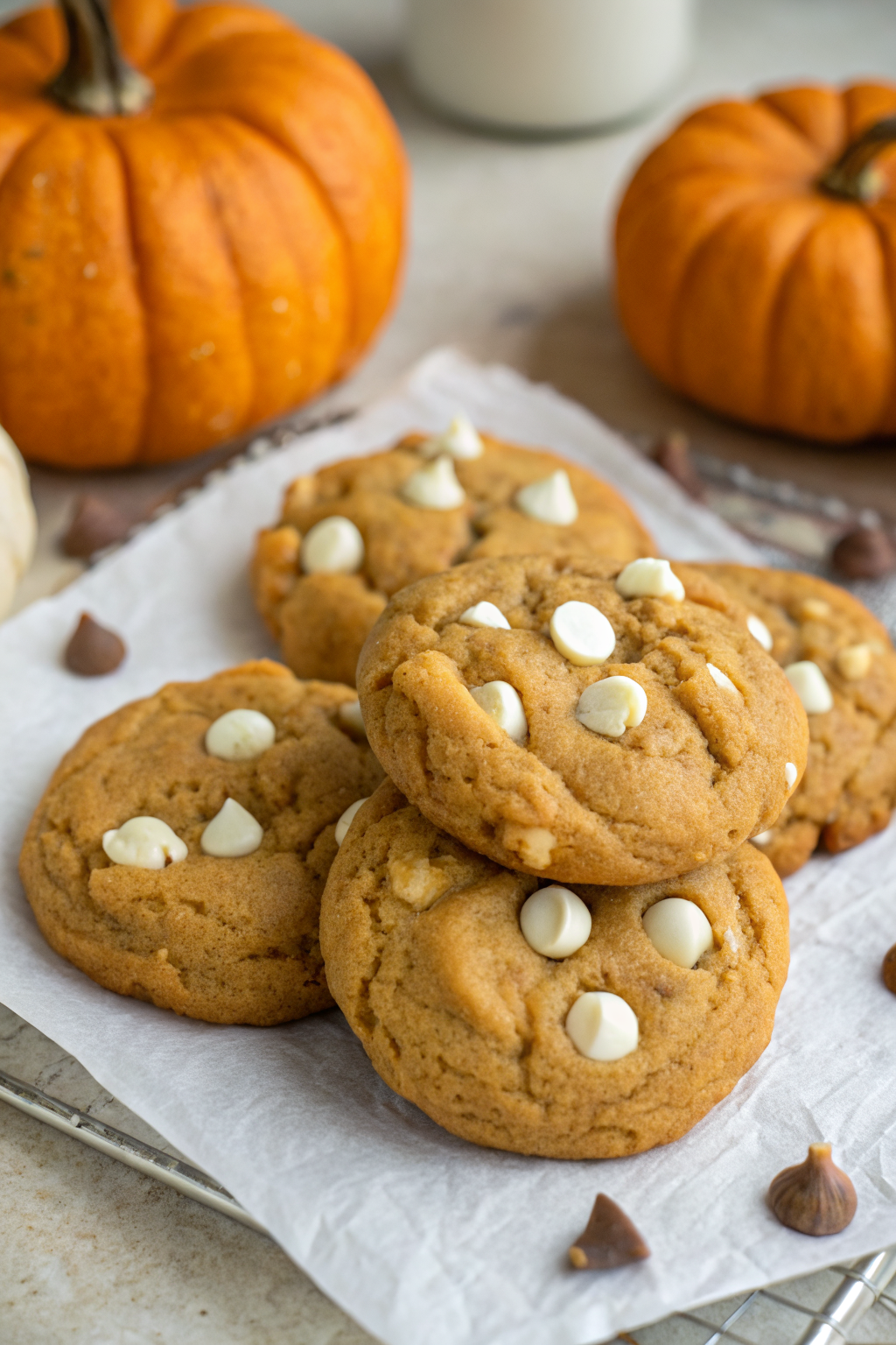 Pumpkin White Chocolate Chip Cookies Recipe