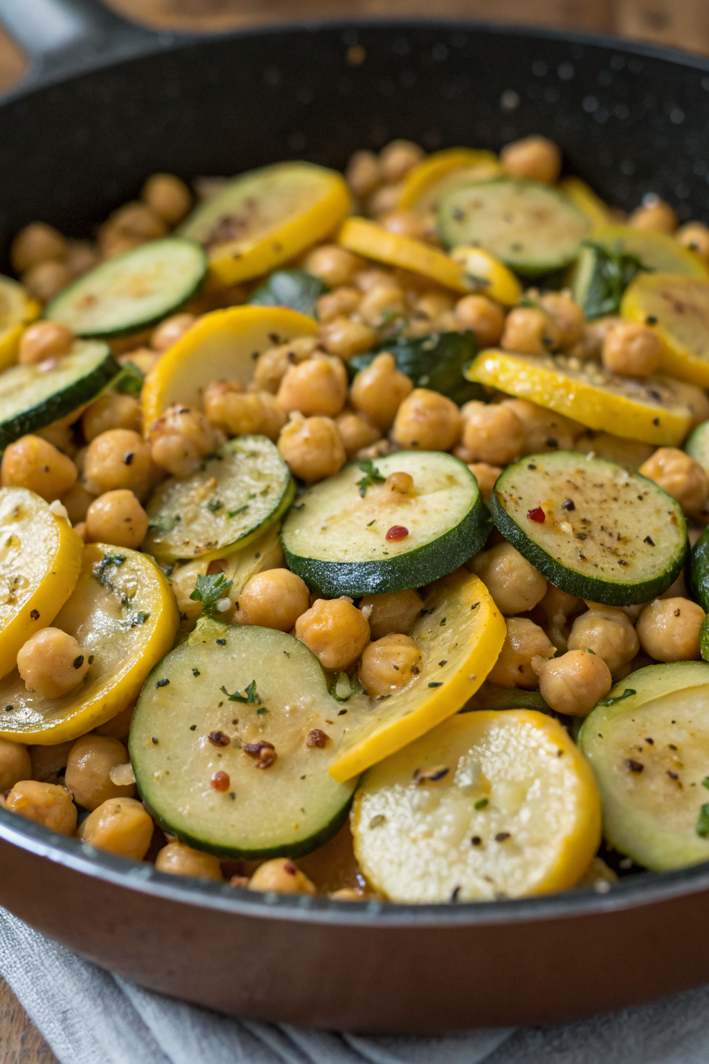 Quick Zucchini and Chickpea Skillet Recipe