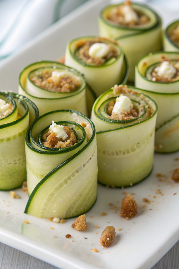 Roasted Zucchini Rolls with Guacamole Recipe
