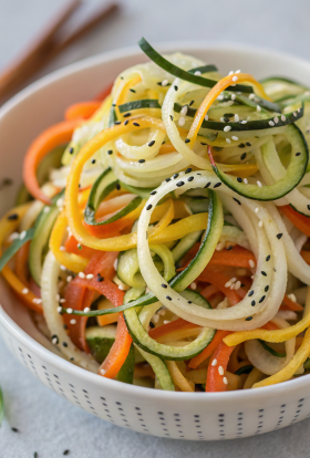 Spiralized Carrot Zucchini Salad