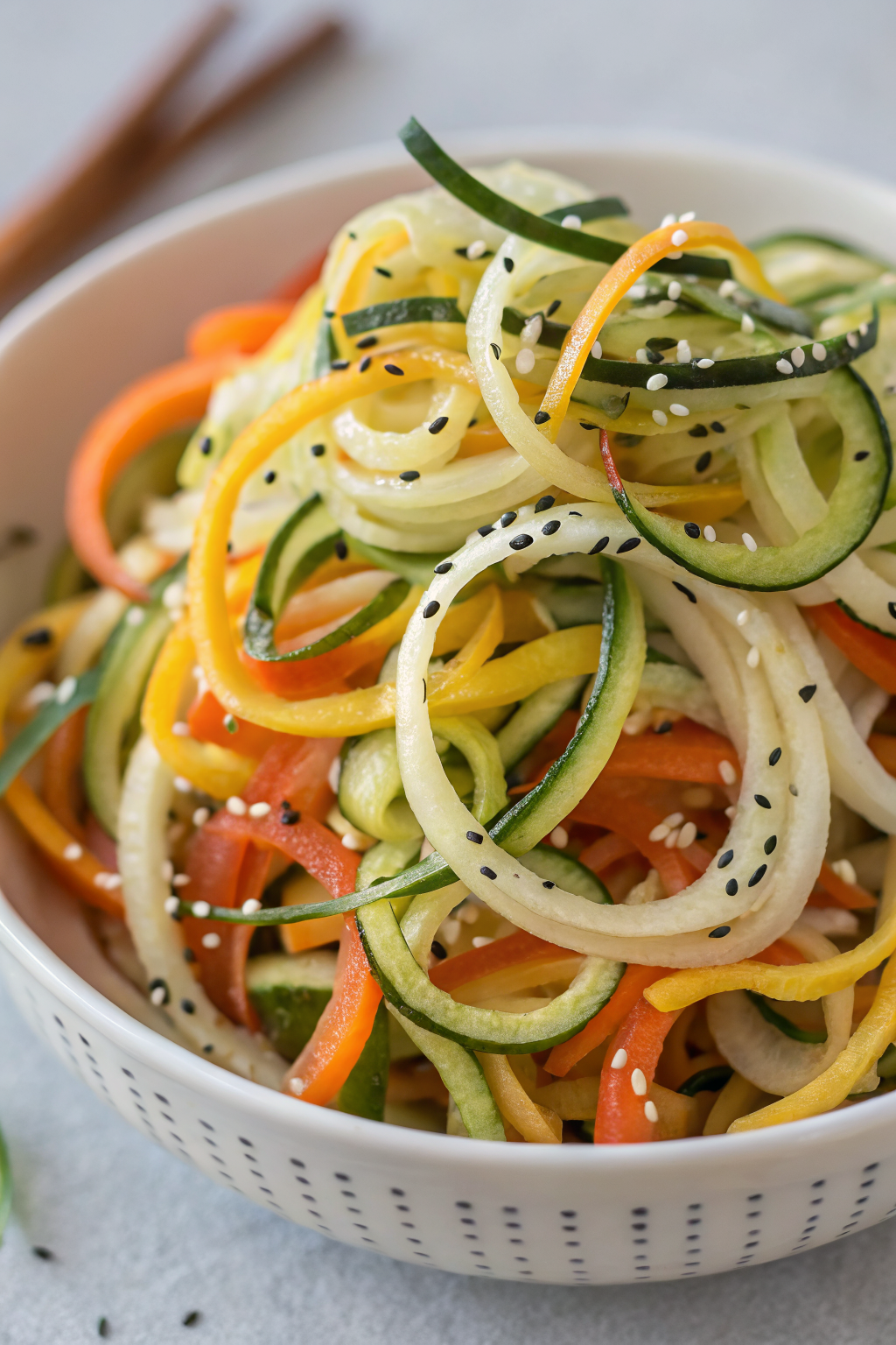 Spiralized Carrot Zucchini Salad