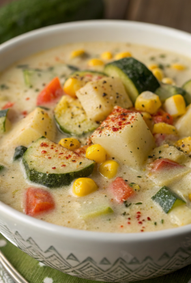 Summer Corn and Zucchini Chowder Recipe