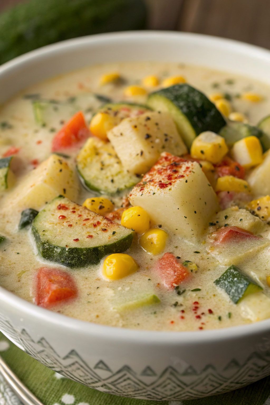 Summer Corn and Zucchini Chowder Recipe