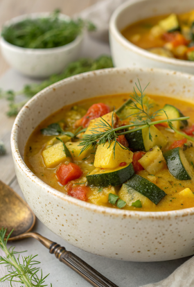 Summer Spinach And Zucchini Soup Recipe
