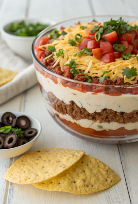 Taco Dip With Ground Beef Recipe