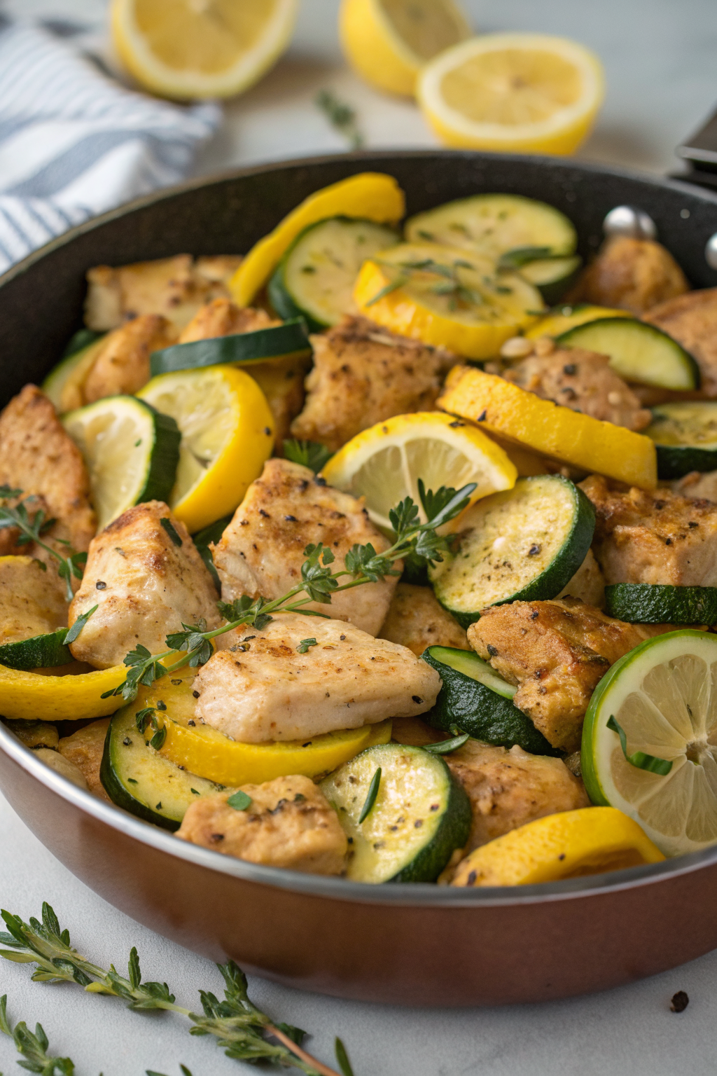 Tasty Chicken Breast with Zucchini and Squash