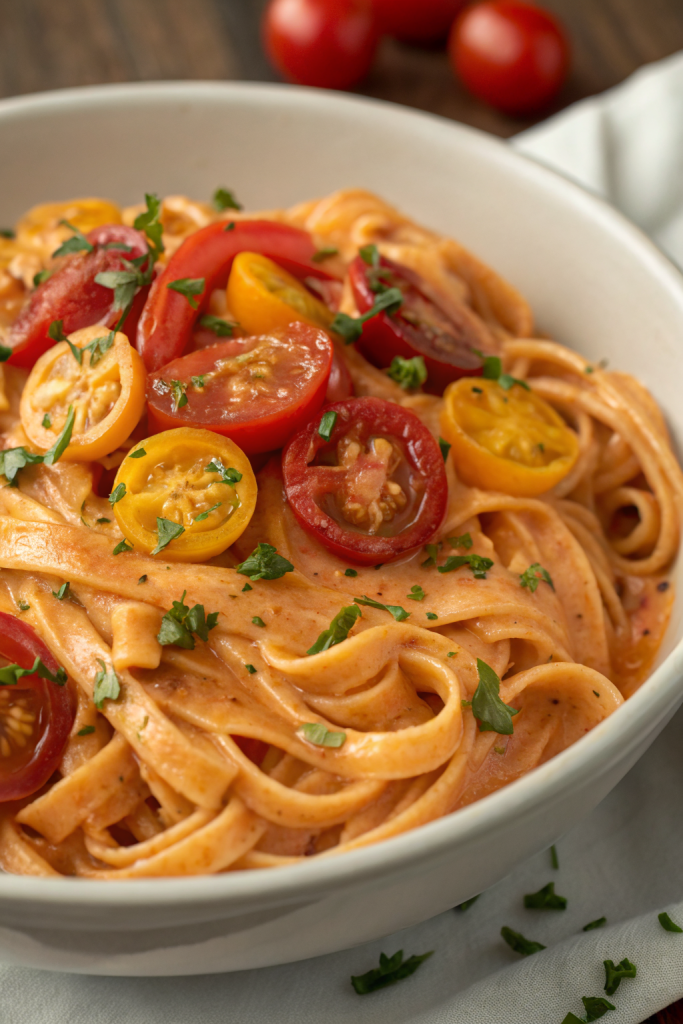 Tasty One Pot Creamy Tomato Pasta Recipe