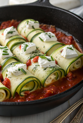 Three Cheese Zucchini Rollatini Recipe