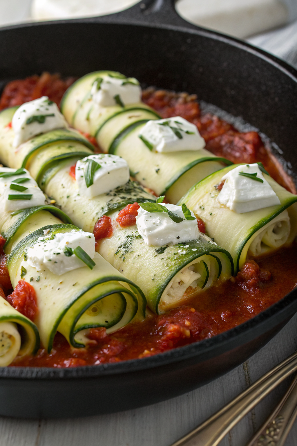 Three Cheese Zucchini Rollatini Recipe
