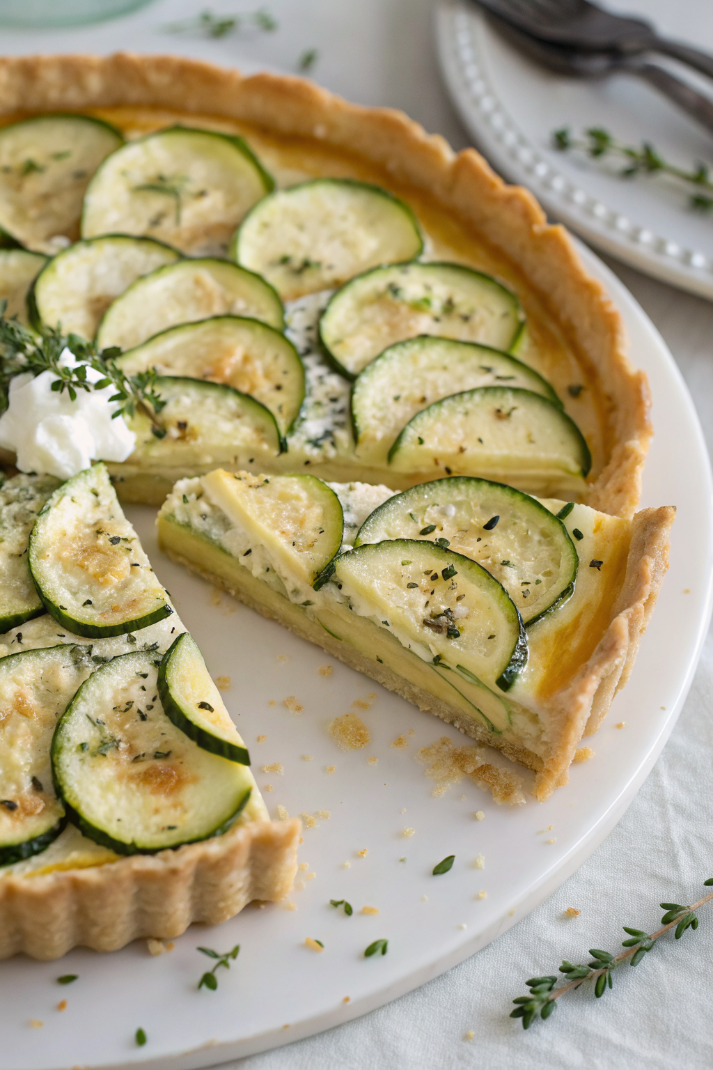 Zucchini Feta Quiche Recipe