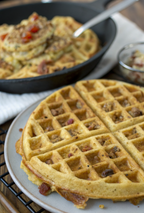 Zucchini Fritter Waffle Recipe