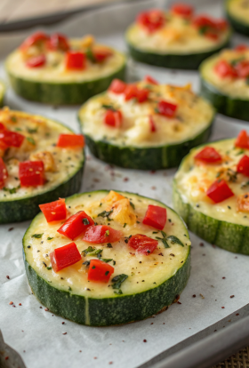 Zucchini Mini-Pizza Low Carb