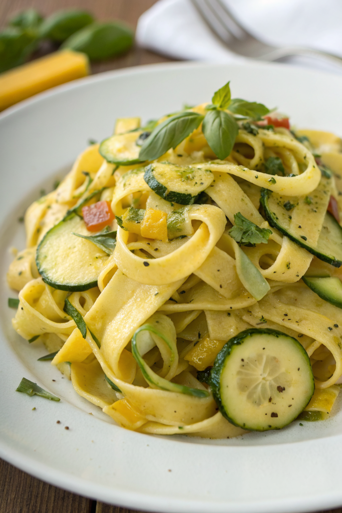 Zucchini Mushroom Pasta Recipe