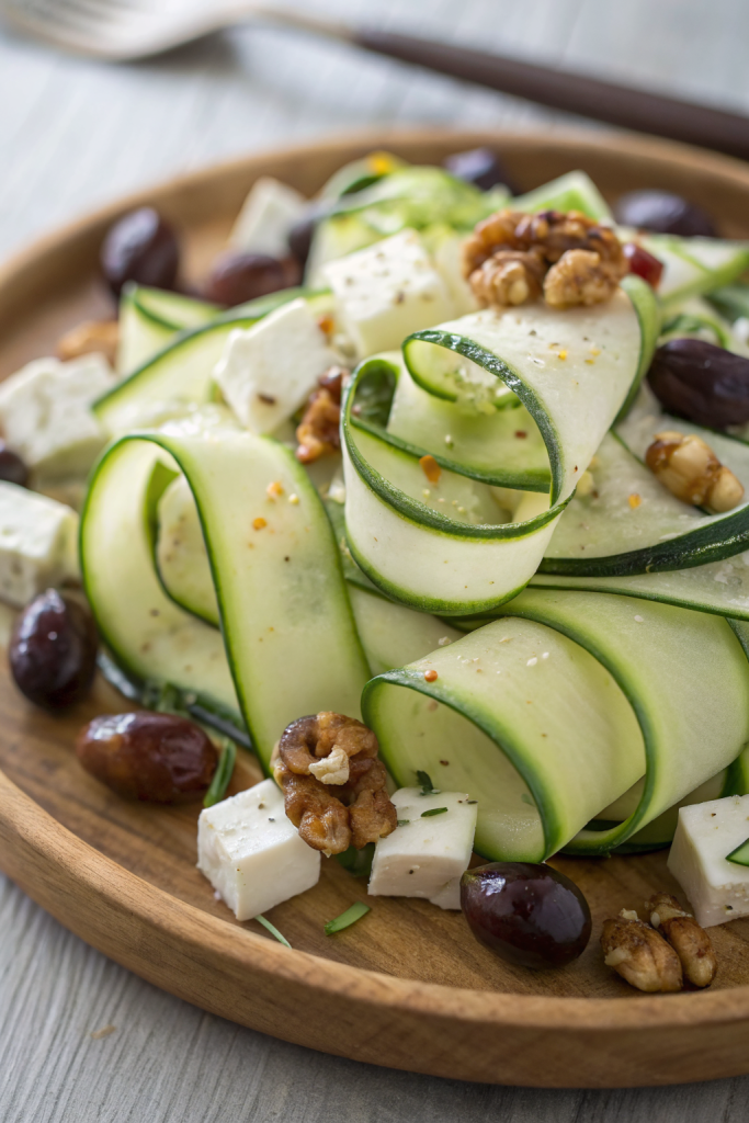 Zucchini Ribbon Salad With Basil Vinaigrette