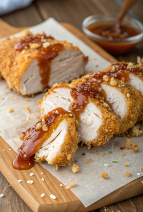 Baked Crunchy Hot Honey Chicken Recipe