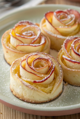 Baked Puff Pastry Apple Donuts Recipe
