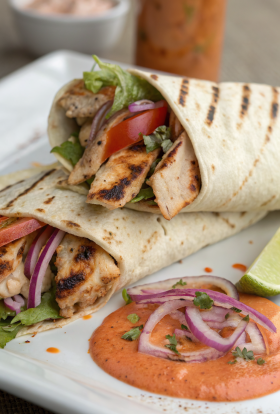 Chicken Shawarma with Creamy Garlic Sauce