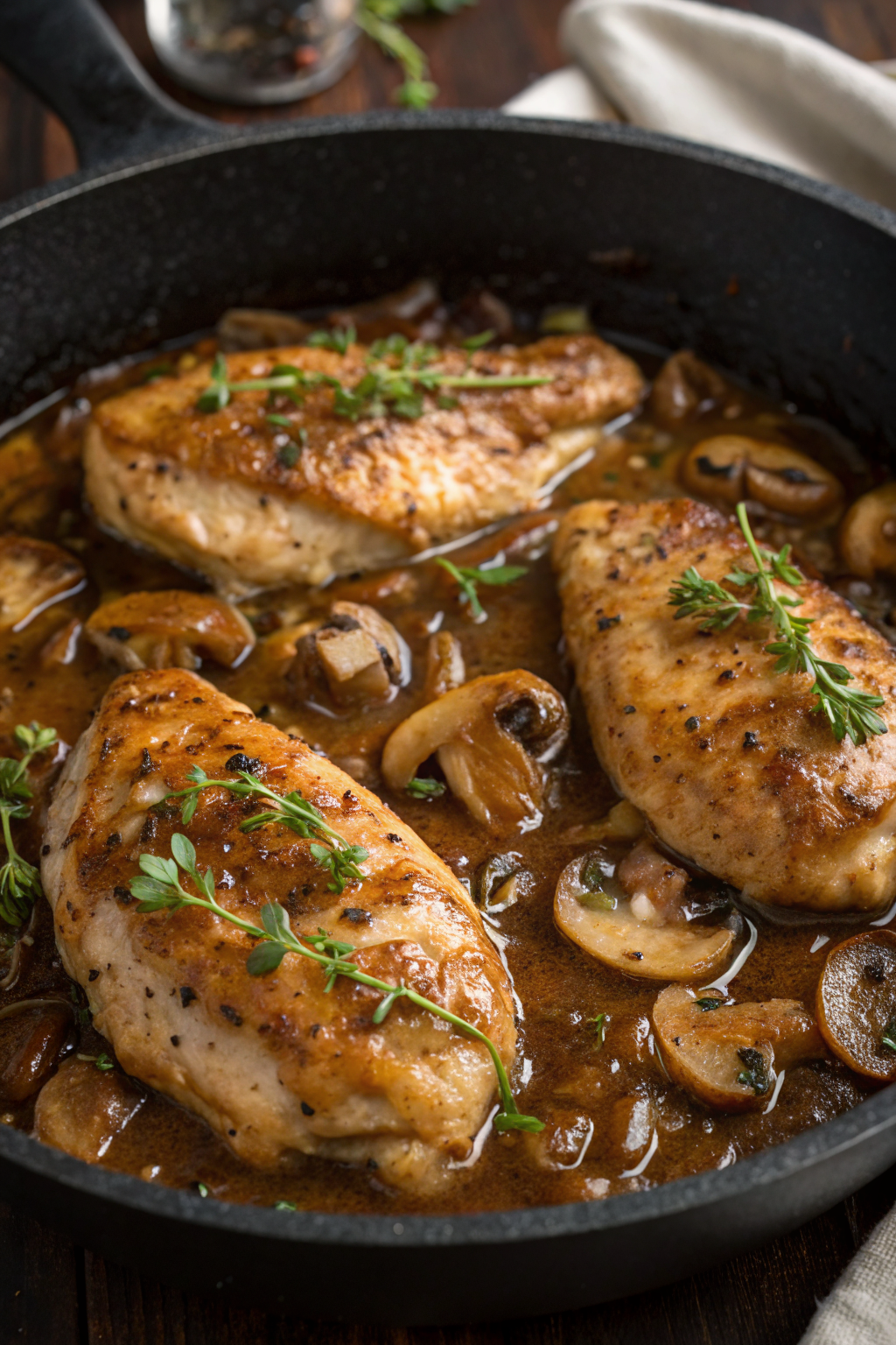 Cider Braised Chicken With Caramelized Onions Recipe