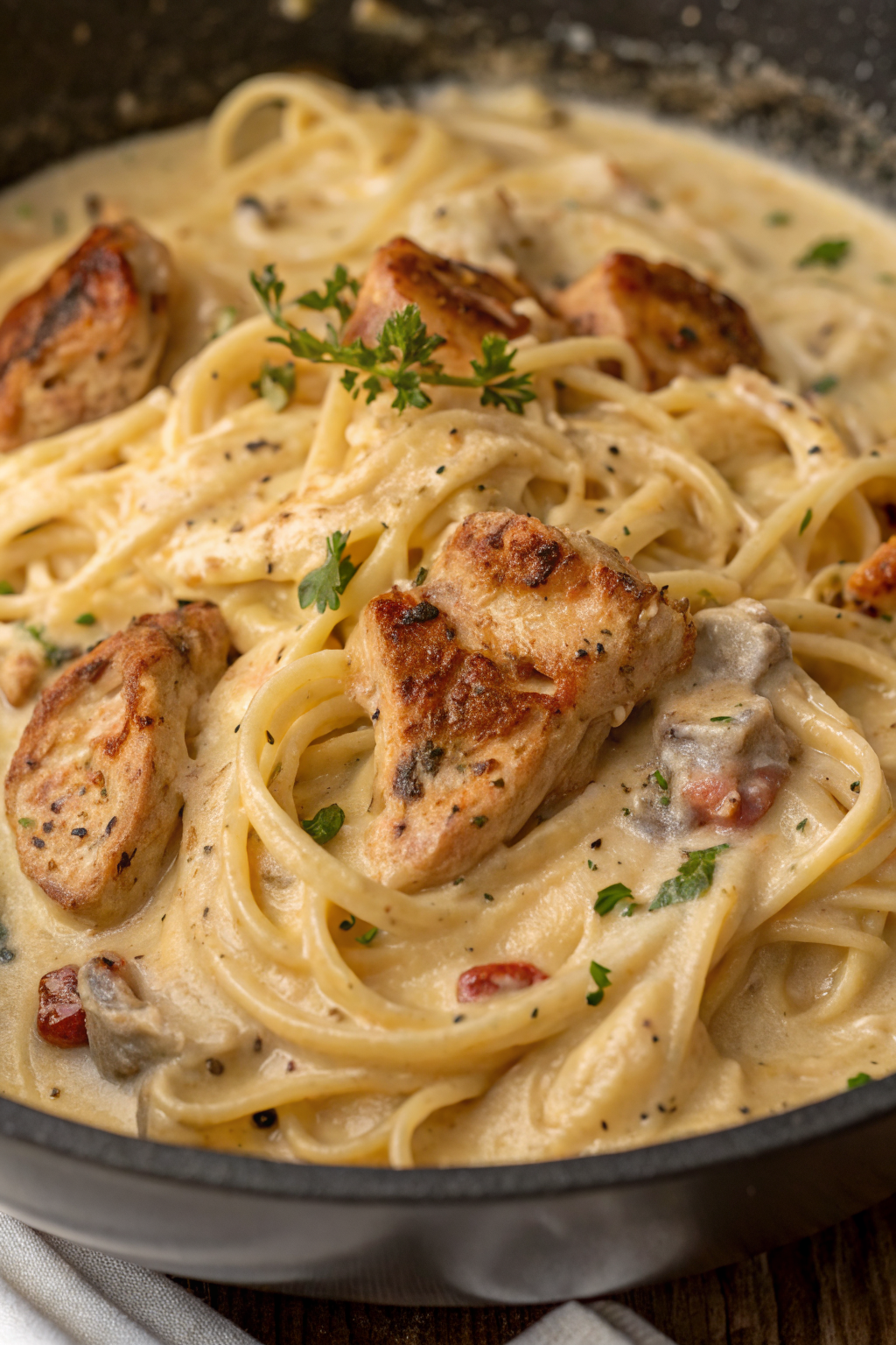 Creamy Chicken Garlic Parmesan Pasta Recipe