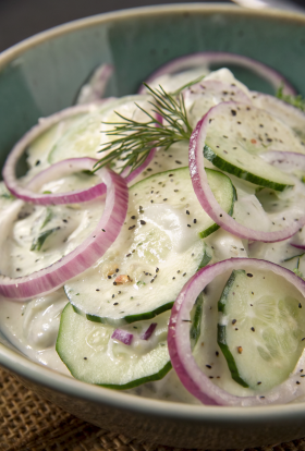 Creamy Cucumber Salad with Greek Yogurt Dressing