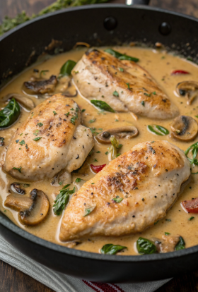 Creamy Mushroom Chicken Recipe