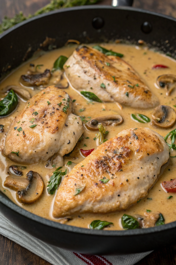 Creamy Mushroom Chicken Recipe