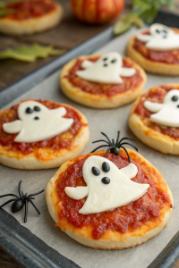 Easy Mini Halloween Pizzas Recipe