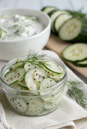 Easy Tzatziki Cucumber Salad Recipe