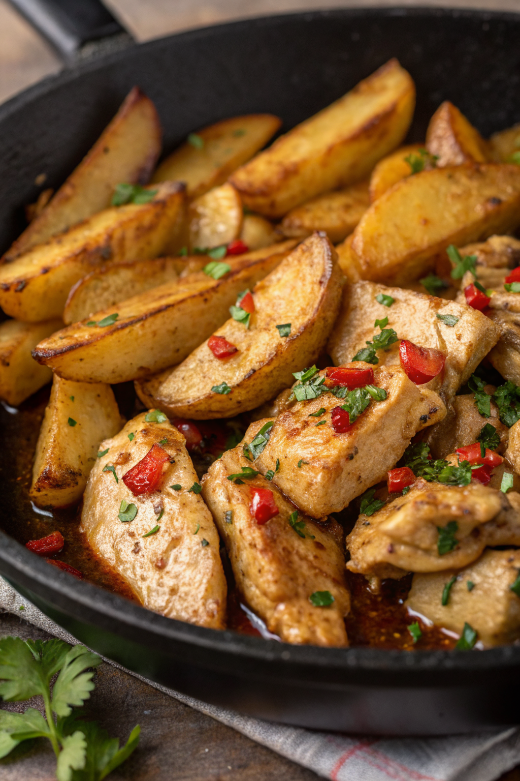 Garlic Butter Chicken and Potato Recipe