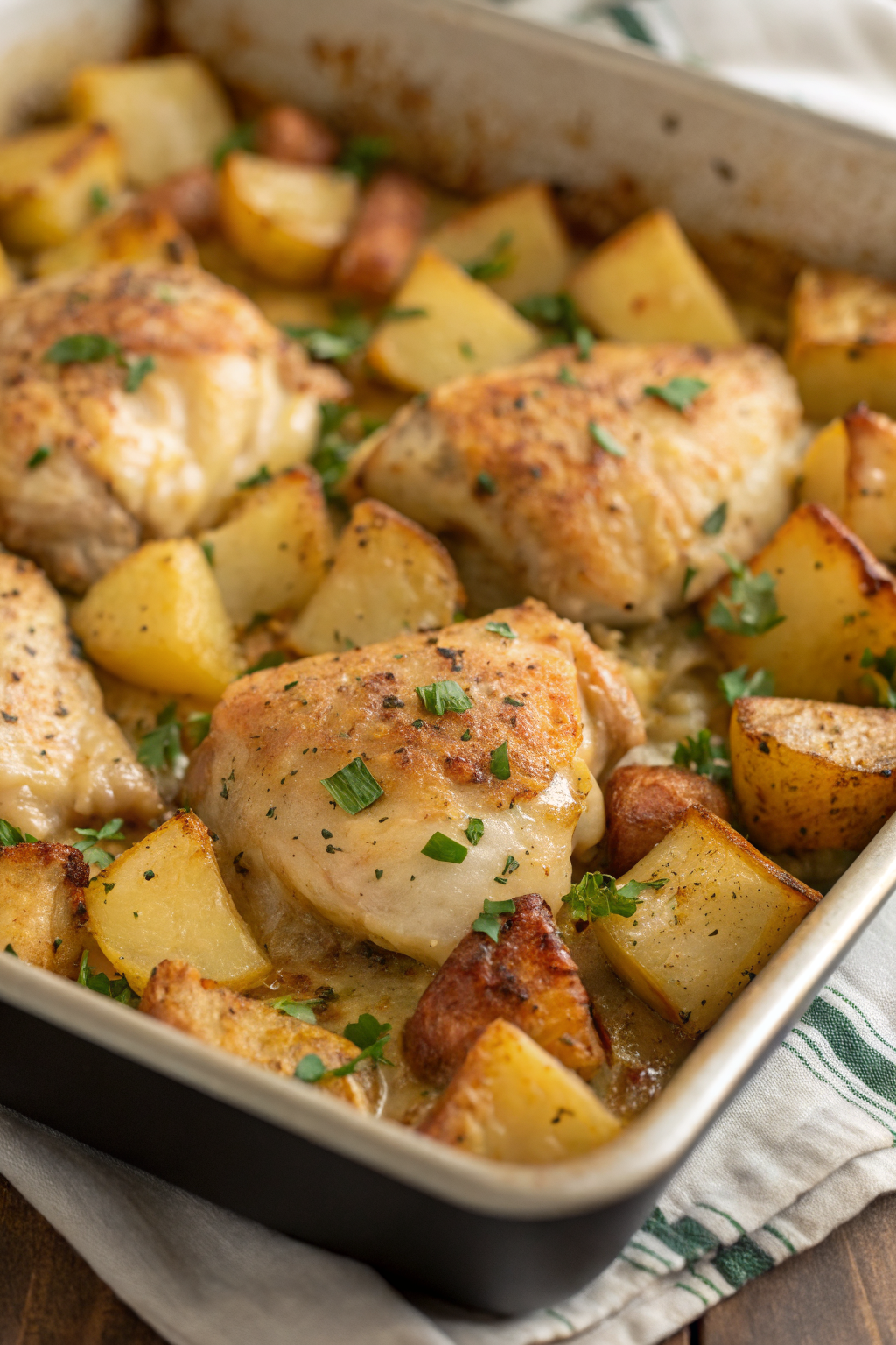 Garlic Parmesan Chicken and Potatoes Recipe
