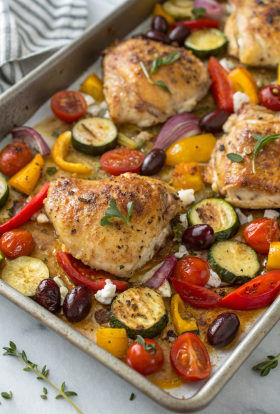 Greek Sheet Pan Chicken Recipe