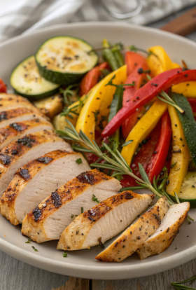 Grilled Garlic Herb Chicken and Veggies