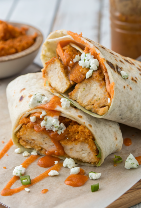Hot Honey Buffalo Chicken Wraps Recipe