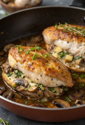 Mushroom Stuffed Chicken Breast Recipe