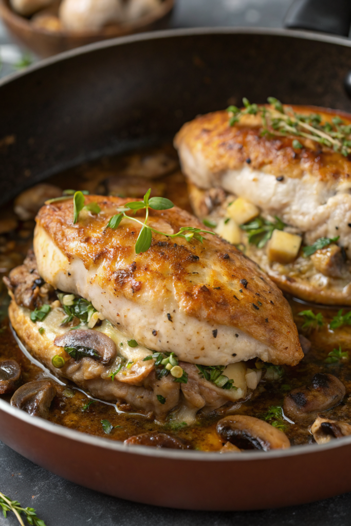 Mushroom Stuffed Chicken Breast Recipe