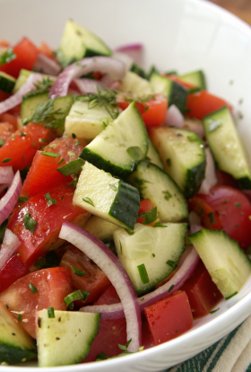 Spiced Cucumber Onion and Tomato Salad Recipe